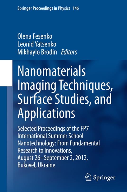 Nanomaterials Imaging Techniques, Surface Studies, and Applications