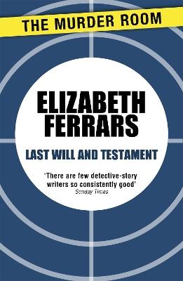 Last Will and Testament - Elizabeth Ferrars - cover