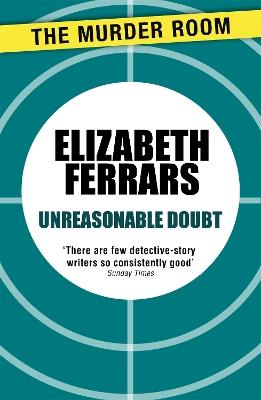 Unreasonable Doubt - Elizabeth Ferrars - cover