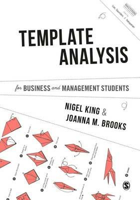 Template Analysis for Business and Management Students - Nigel King,Joanna Brooks - cover