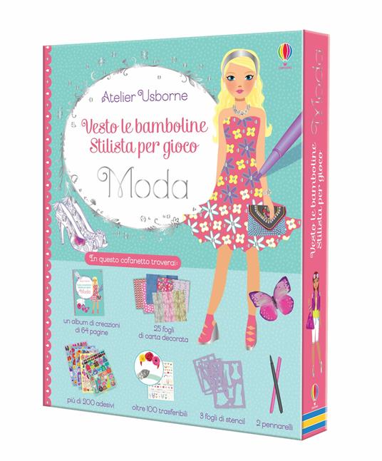 Moda. Vesto le bamboline. Stilista per gioco. Con gadget. Con Adesivi -  Fiona Watt - Libro - Usborne - | IBS