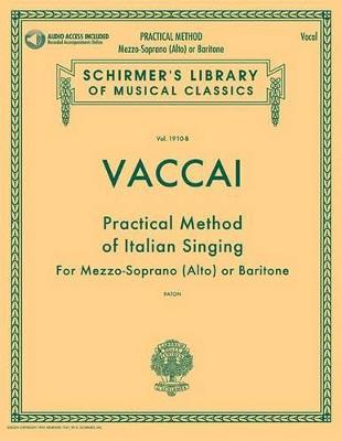 Practical Method of Italian Singing: For Mezzo Soprano (Alto) or Baritone - cover