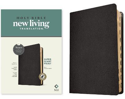 NLT Super Giant Print Bible Filament Edition, Black, Indexed - Tyndale - cover