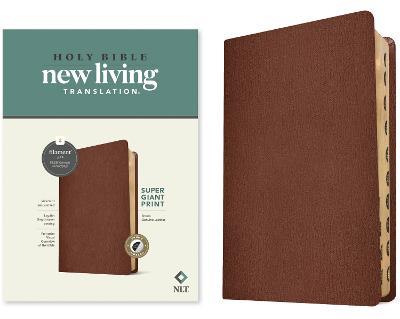 NLT Super Giant Print Bible Filament Edition, Brown, Indexed - Tyndale - cover