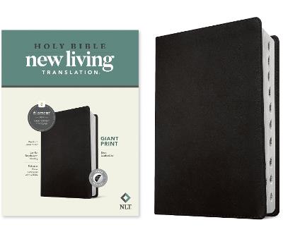 NLT Giant Print Bible, Filament Edition, Black, Indexed - cover