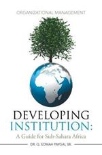 Developing Institution: A Guide for Sub-Sahara Africa: Organizational Management