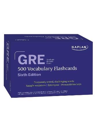 GRE Vocabulary Flashcards, Sixth Edition + Online Access to Review Your Cards, a Practice Test, and Video Tutorials - Kaplan Test Prep - cover