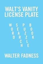 Walt's Vanity License Plate: Word Search Puzzle Book