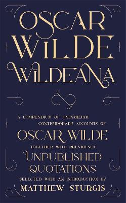 Wildeana (riverrun editions) - Oscar Wilde - cover