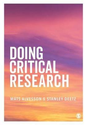 Doing Critical Research - Mats Alvesson,Stanley Deetz - cover