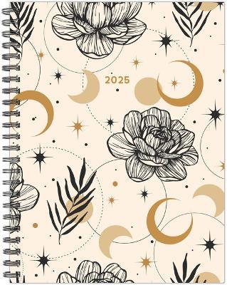 Moon and Flora 2025 6.5 X 8.5 Softcover Weekly Planner - Willow Creek Press - cover