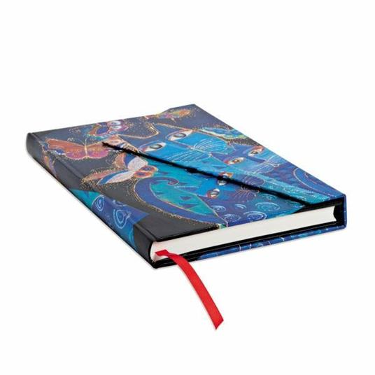 Taccuino notebook Paperblanks Gatti blu e farfalle midi a righe - 2