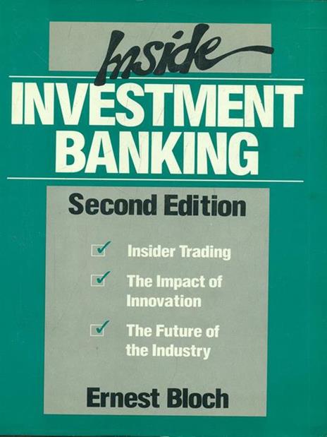 Inside Investment Banking - Ernst Bloch - 2
