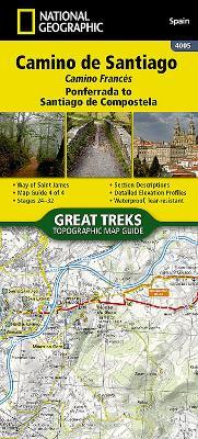 Camino de Santiago - Camino Frances Map 4 of 4: Ponferrada to Santiago de Compostela - National Geographic Maps - cover