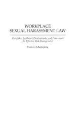 Workplace Sexual Harassment Law: Principles, Landmark Developments, and Framework for Effective Risk Management