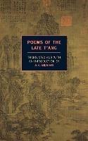 Poems Of The Late T'ang - A. C. Graham - cover