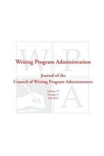 Wpa: Writing Program Administration 37.1 (Fall 2013)