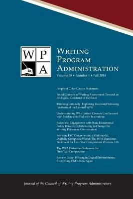 Wpa: Writing Program Administration 38.1 (Fall 2014) - cover