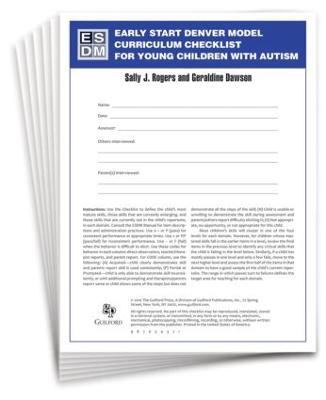 Early Start Denver Model Curriculum Checklist for Young Children with Autism, Set of 15 Checklists, Each a 16-Page Two-Color Booklet - Sally J. Rogers,Geraldine Dawson - cover