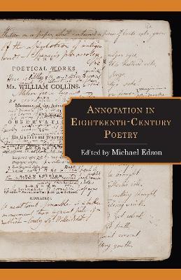 Annotation in Eighteenth-Century Poetry - cover