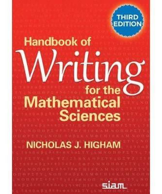 Handbook of Writing for the Mathematical Sciences - Nicholas J. Higham - cover