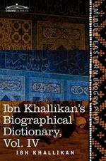 Ibn Khallikan's Biographical Dictionary, Volume IV