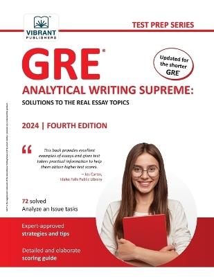 GRE Analytical Writing Supreme: Solutions to the Real Essay Topics - Vibrant Publishers - cover