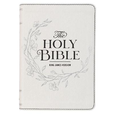 KJV Bible Compact Large Print Faux Leather White - cover