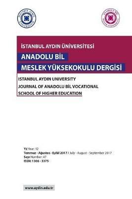 Istanbul Aydin University Journal of Anadolu Bil Vocational School of Higher Education - cover