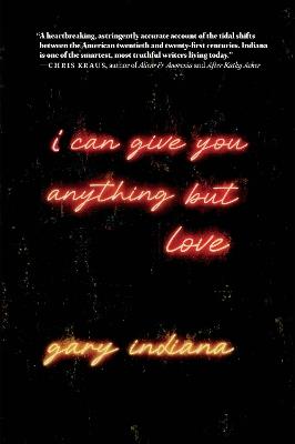 I Can Give You Anything But Love - Gary Indiana - cover
