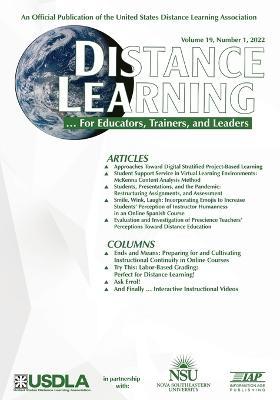 Distance Learning Volume 19, Issue 1 2022 - cover