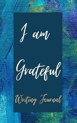 I am Grateful Writing Journal - Blue Purple Watercolor - Floral Color Interior And Sections To Write People And Places - Toqeph - cover