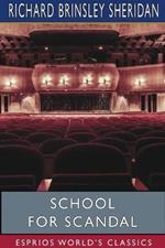 School for Scandal (Esprios Classics)