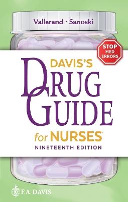 Davis's Drug Guide for Nurses - April Hazard Vallerand,Cynthia A. Sanoski - cover