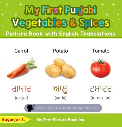 My First Punjabi Vegetables & Spices Picture Book with English Translations