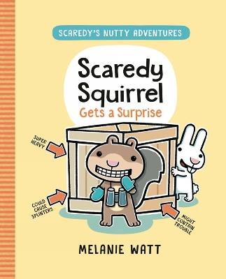 Scaredy Squirrel Gets A Surprise - Melanie Watt - cover