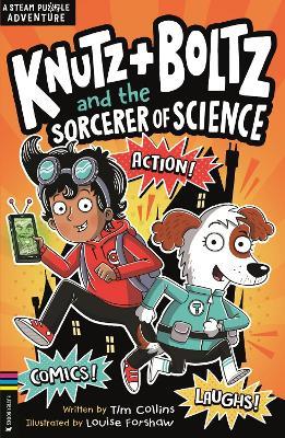 Knutz and Boltz and the Sorcerer of Science: A STEAM Puzzle Adventure - Tim Collins - cover