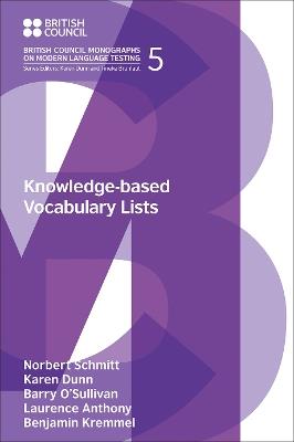 Knowledge-Based Vocabulary Lists - Laurence Anthony,Karen Dunn,Benjamin Kremmel - cover