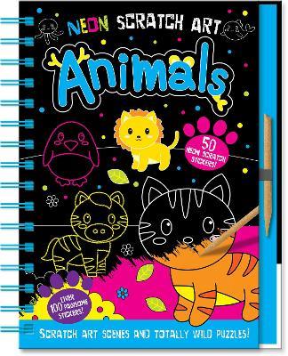 Neon Scratch Art Animals - Connie Isaacs - cover