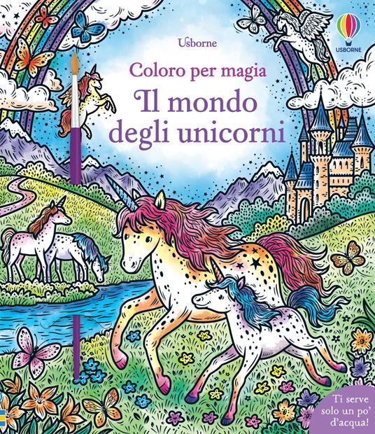 Il mondo degli unicorni. Ediz. illustrata. Con pennello - Abigail Wheatley - copertina