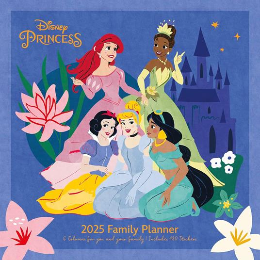 Disney princess 2025 family planner 30 x 30 cm pyramid - copertina