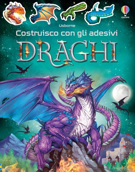 Draghi. Costruisco con gli adesivi. Ediz. a colori - Simon Tudhope - Libro  - Usborne - Libri stickers