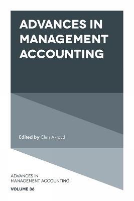 Advances in Management Accounting - cover