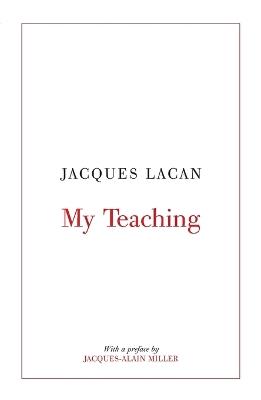My Teaching - Jacques Lacan - cover