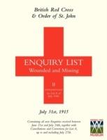 British Red Cross and Order of St John Enquiry List for Wounded and Missing: July 31st 1915 - Anon - cover