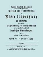 Versuch Einer Anweisung Die Flote Traversiere Zu Spielen. [Facsimile of 1789 Edition.]