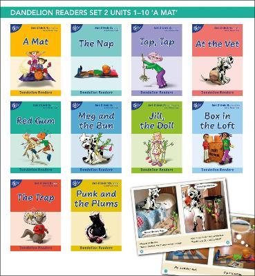 Phonic Books Dandelion Readers Set 2 Units 1-10 A Mat (Alphabet Code Blending 4 and 5 Sound Words): Decodable Books for Beginner Readers Alphabet Code Blending 4 and 5 Sound Words - Phonic Books - cover