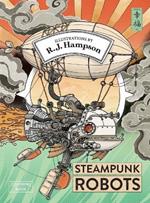 Steampunk Robots Coloring Book