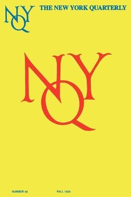 The New York Quarterly, Number 40 - cover