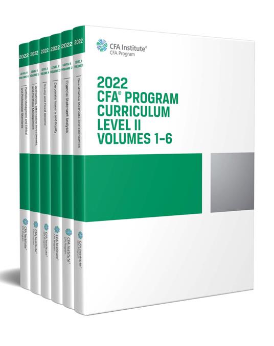 2022 CFA Program Curriculum Level II Box Set - CFA Institute - cover